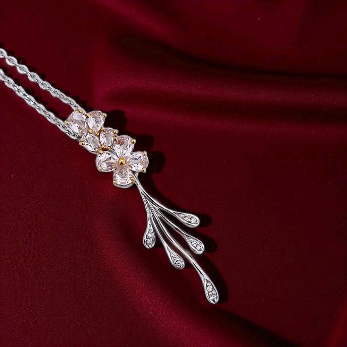 Liontin Flower Margonite Diamond 18K / Diamond Jewelry 11LBGT267WP-HT