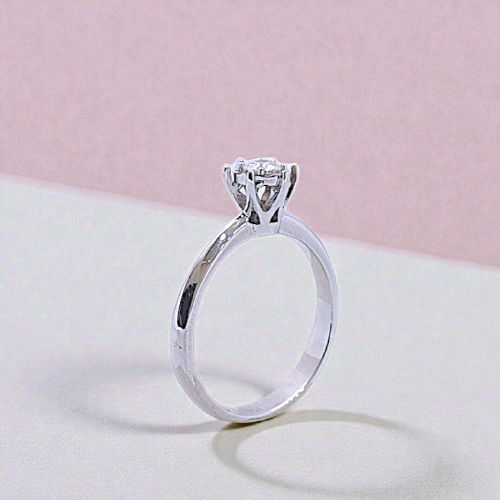 Solitaire Diamond Ring 18K / Cincin Diamond Solitaire 18K / Diamond Jewelry / 385CB612LS
