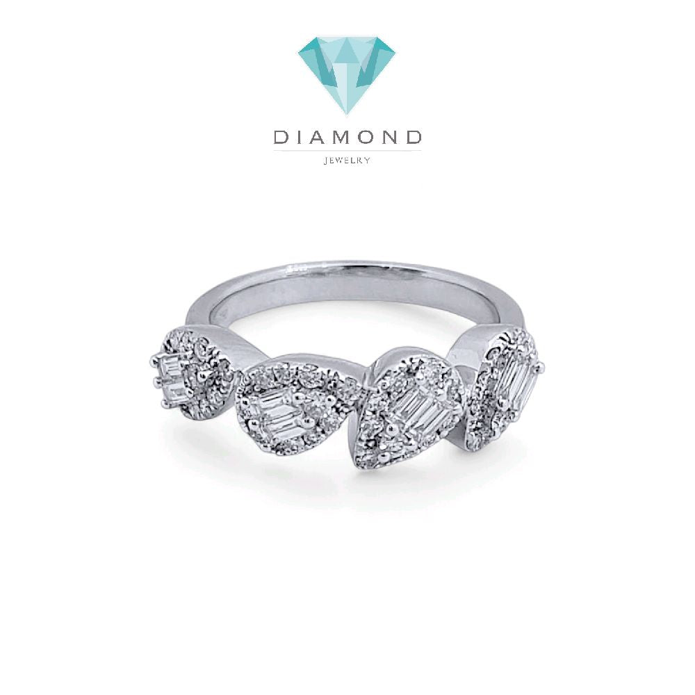 Tear Drop Diamond Ring 18K / Cincin Berlian Tear Drop 18K / Diamond Jewelry 374CB7700KVLS - HT