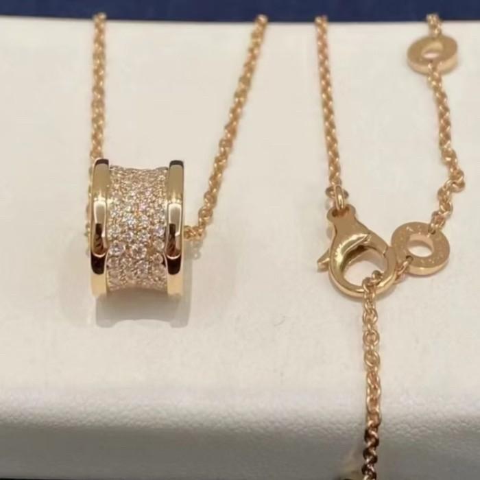 Diamond Pendant Pave Round Cilinder Zero/Kalung Berlian Zero Cilinder-Diamond Jewelry-373KBD22000RY-HT