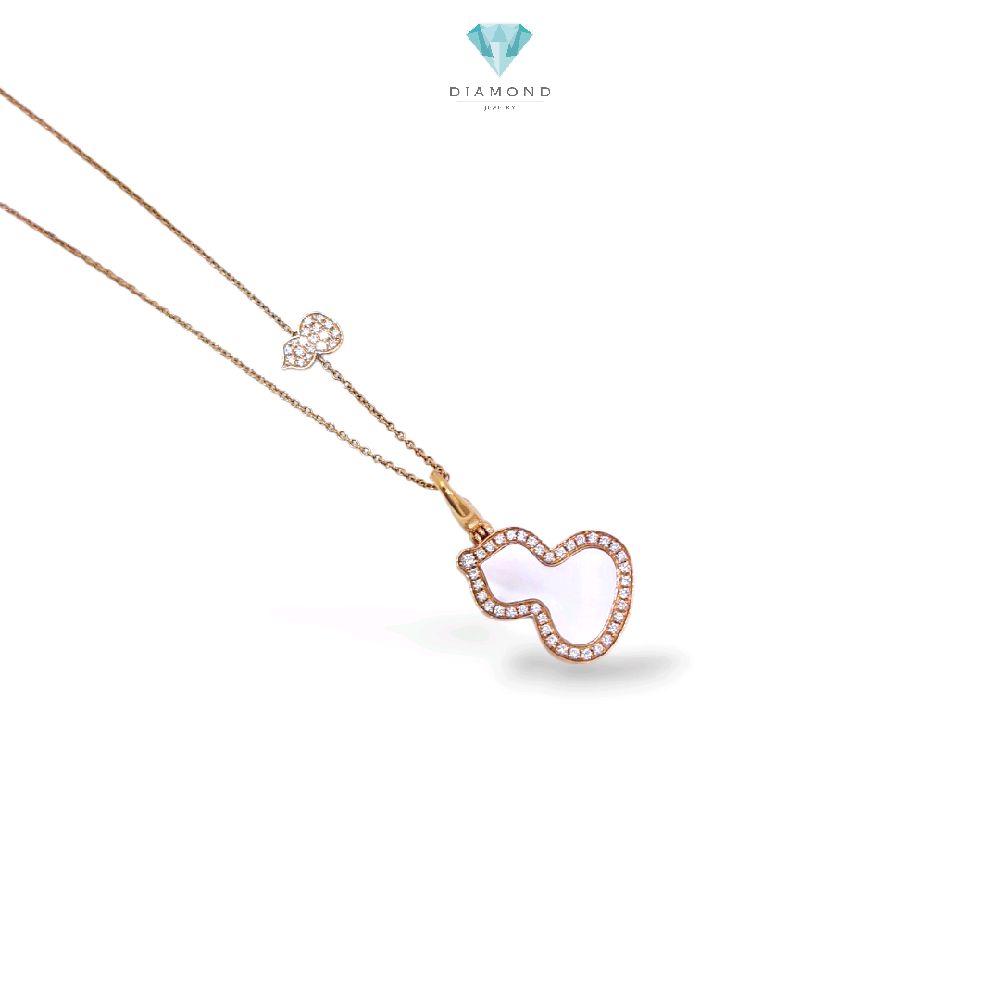 Wulu Diamond Pendant Mop 18K / Kalung Wulu Diamond 18K / Diamond Jewelry /426KBD9500RY