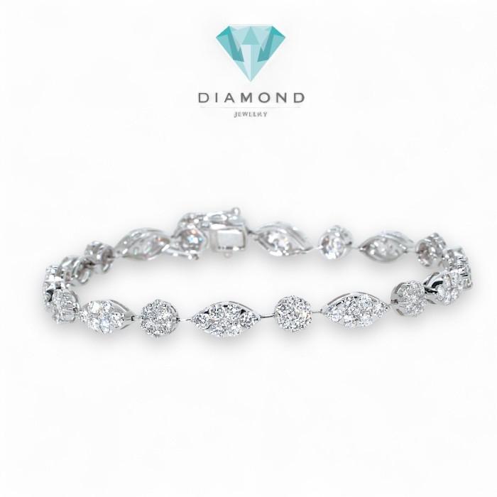 Gelang Tennis Berlian fancy lotus diamond18K-Diamond Jewelry