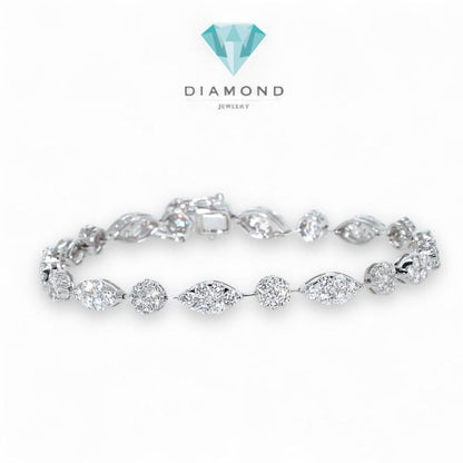 Gelang Tennis Berlian fancy lotus diamond18K-Diamond Jewelry