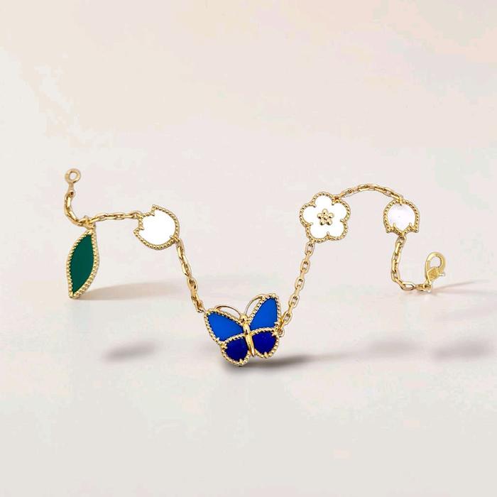 Lucky Spring Butterfly Bracelet 5 motifs 18K / Diamond Jewelry / 449GBD1285RY
