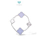 Clover magic Chalcedony Bracelet  mix white gold and mop 18K / Gelang Bunga clover magic chalcedony mutiara emas putih18K / Diamond Jewelry / 439GBD1393RY