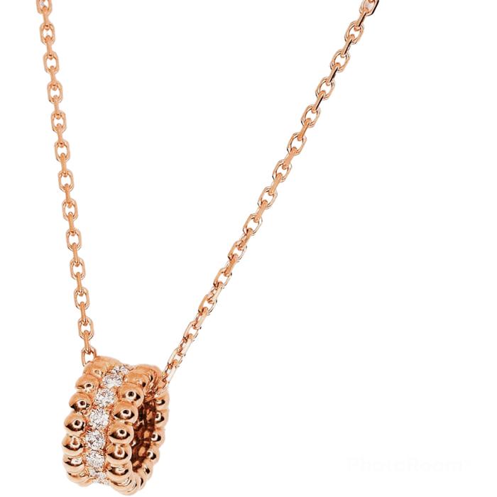 Perlee VCA pendant 1 row 18K Gold Diamond Jewelry-PERLEEVCAPENDANT1ROW