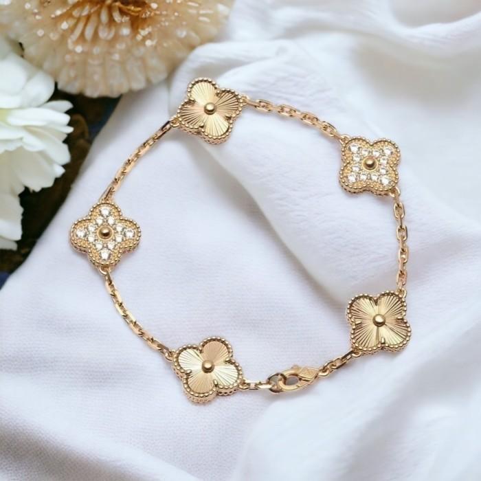 Vca gold diamond bracelet 18k-Diamond Jewelry