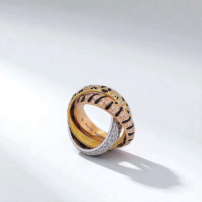 Trinity Animal Diamond Ring 18K / Cincin Trinity Animal Berlian 18K / Diamond Jewelry 395CBD38000RY-HT