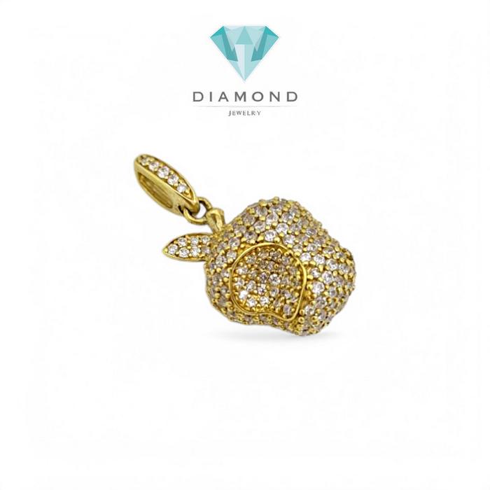 Liontin Mas Sirkon Model Apel 18K-Diamond Jewelry