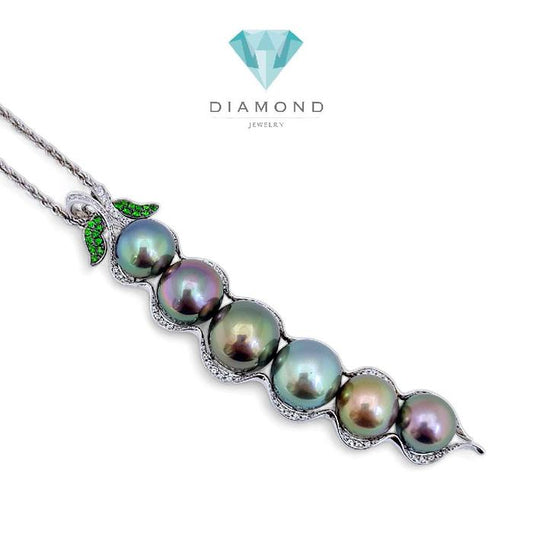Liontin Peas Black Tahiti Peas Sout Sea Pearl Diamond 18K / Diamond Jewelry-359LM3440LSWP-HT