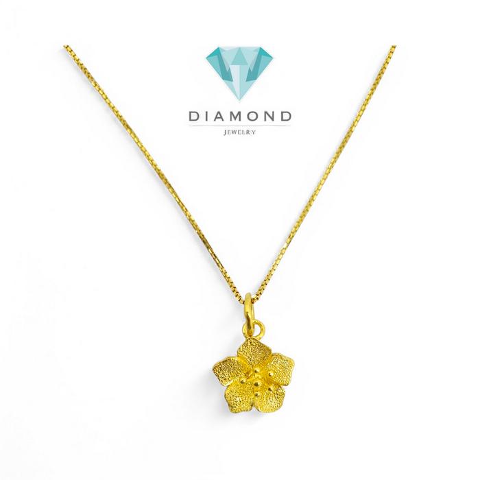 Liontin Mas Bunga Yellow Gold 24K-Diamond Jewelry