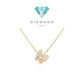 Butterfly diamond necklace 18k gold  -Diamond Jewelry