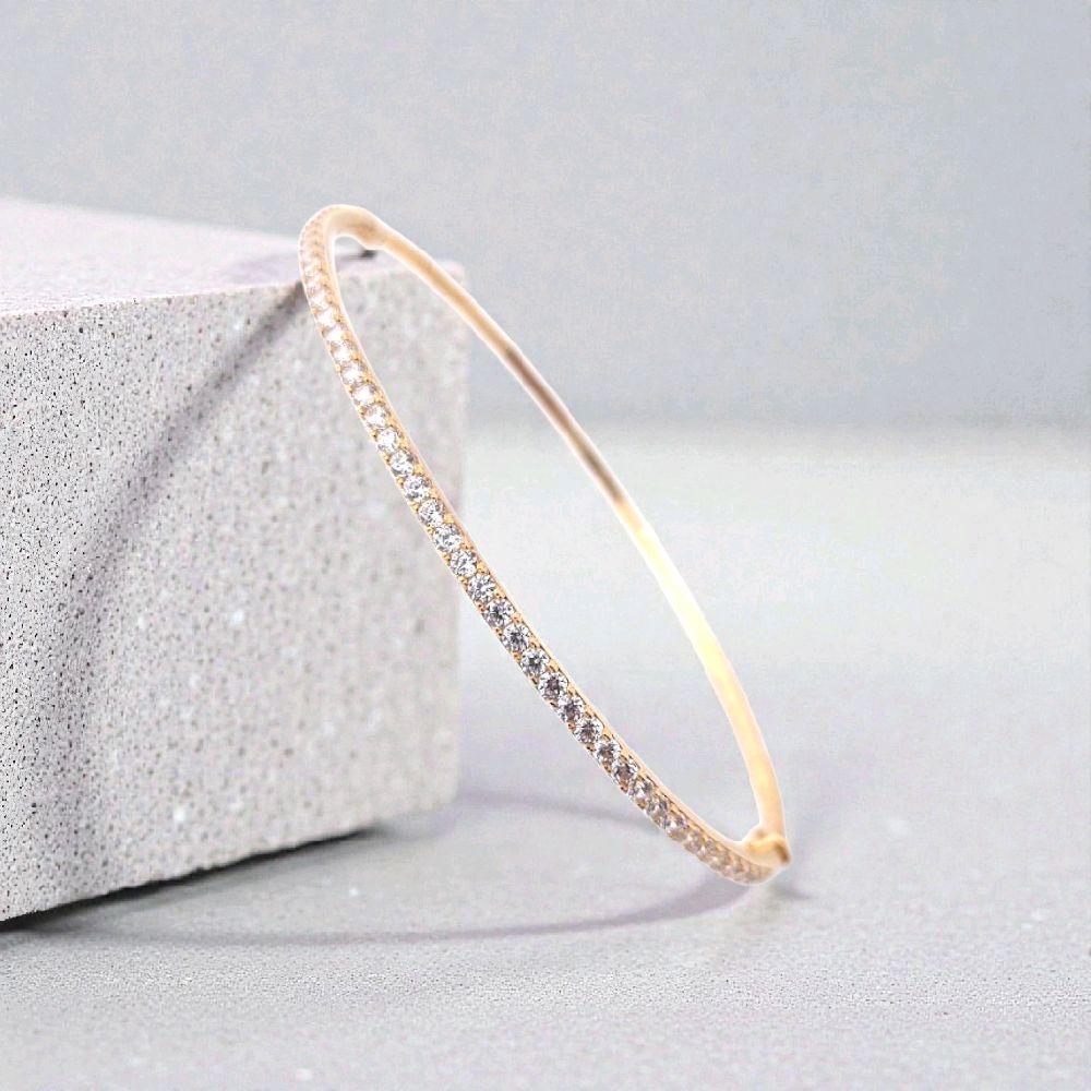 Tennis Zircon Gold Bangle 16K / Gelang Emas model Tennis sirkon 16K / Diamond Jewelry / 471GMS430LS