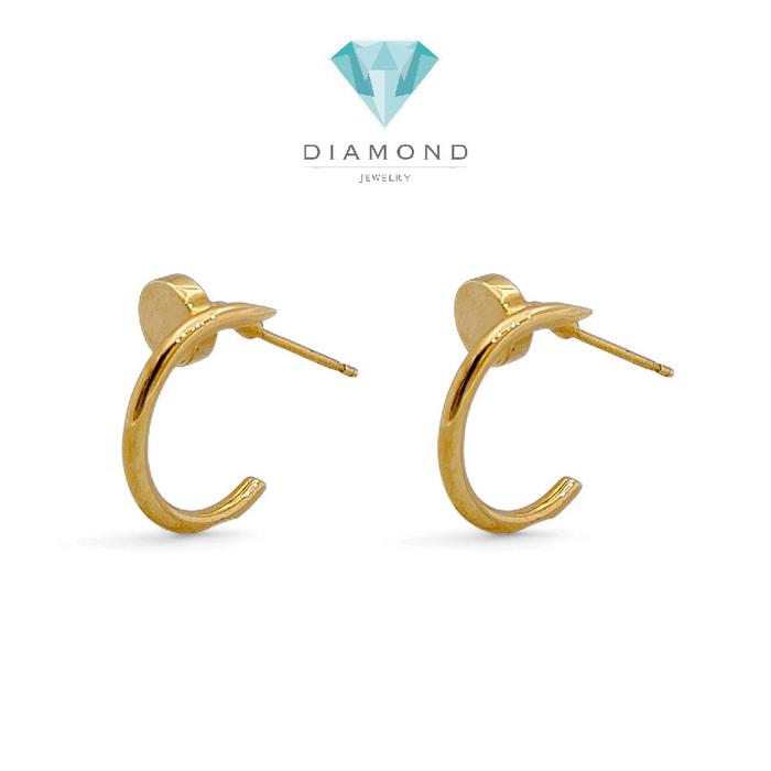 Nail Small Earring 18K / Anting Paku Kecil 18K / Diamond Jewelry 96ABD48500AB-96ABD48500AB-HT