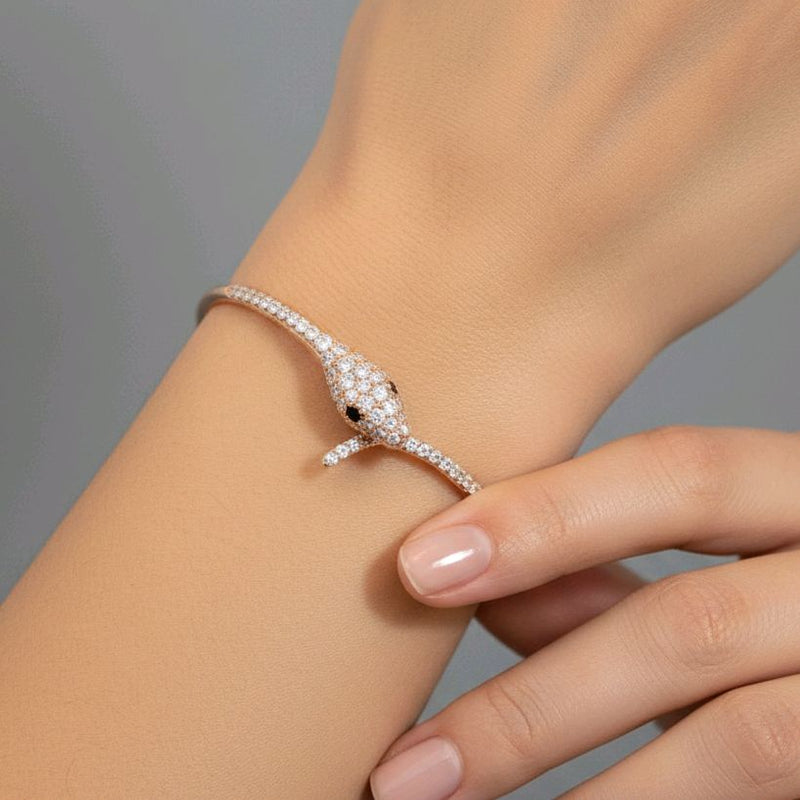 Snake Gold Bracelet 17K / Gelang Emas Ular 17K / Diamond Jewelry / 480GMS389LS