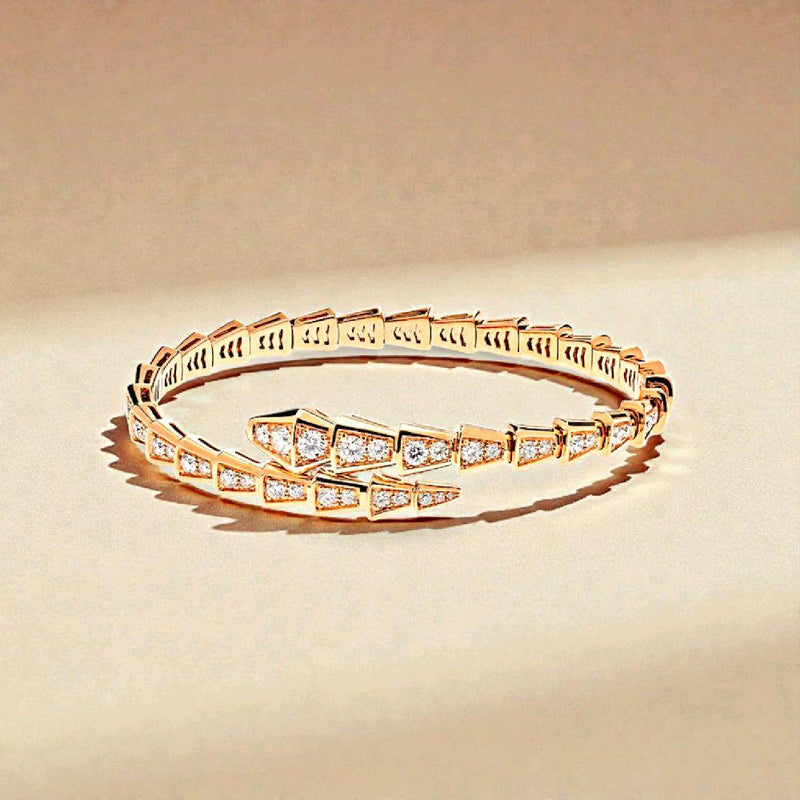 Ulo Serpenti Full Diamond / Gelang Berlian Ulo Serpenti / Diamond Jewelry / 123GBD455000AB