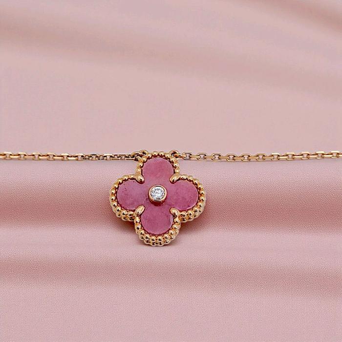 Rhodonite Pink Vintage 18K Rose Gold-Diamond Jewelry-107KBD66000AB-HT