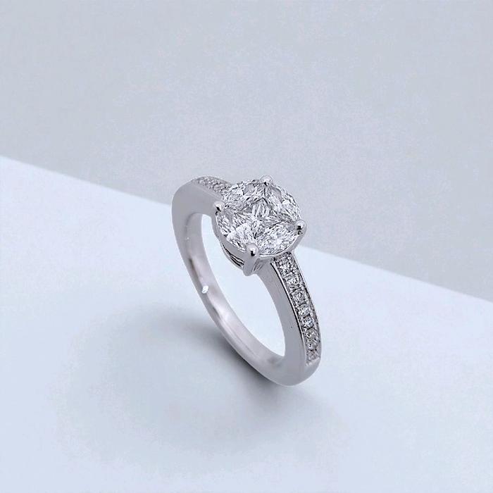 Esperansa Diamond Ring 18K / Cincin Berlian Esperansa 18K / Diamond Jewelry 377CB1030ANANLS-HT