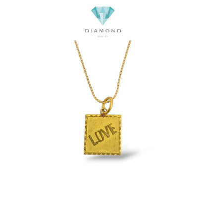 Love Yellow Gold Pendant 23K / Liontin Emas Love 23K / Diamond Jewelry / 293LMSWP3