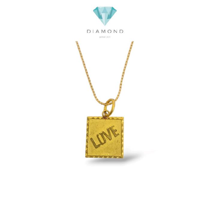 Love Yellow Gold Pendant 23K / Liontin Emas Love 23K / Diamond Jewelry / 293LMSWP3