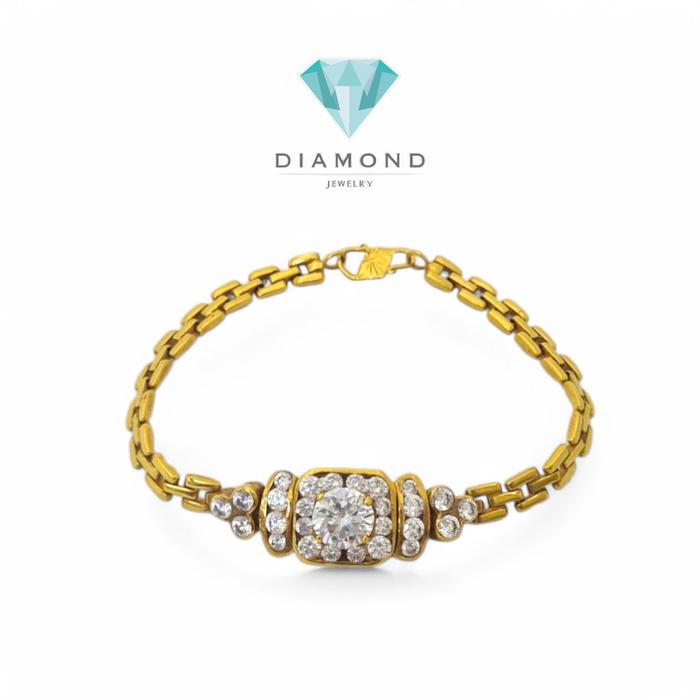 Gelang Mas Model Jam Tangan 23K-Diamond Jewelry
