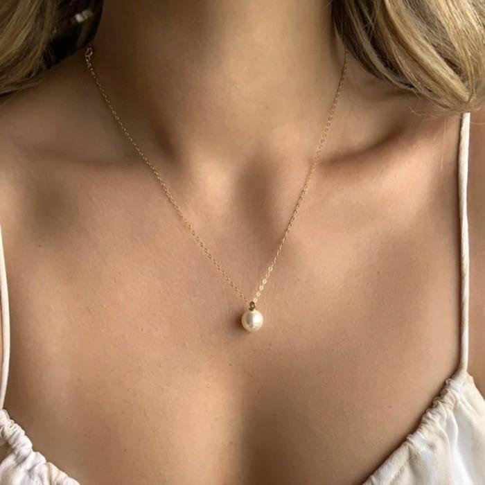 Pearl pendant necklace south sea akoya 18k gold-Diamond Jewelry-BLACKPEARLPENDANT3-5GR