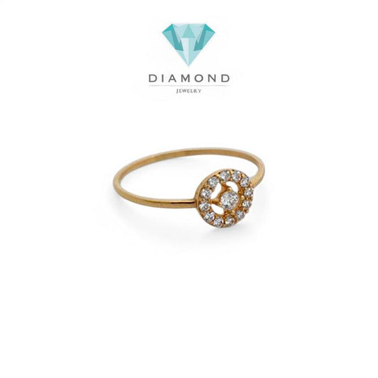 Cincin Mas Bulat Mata 700K-Diamond Jewelry