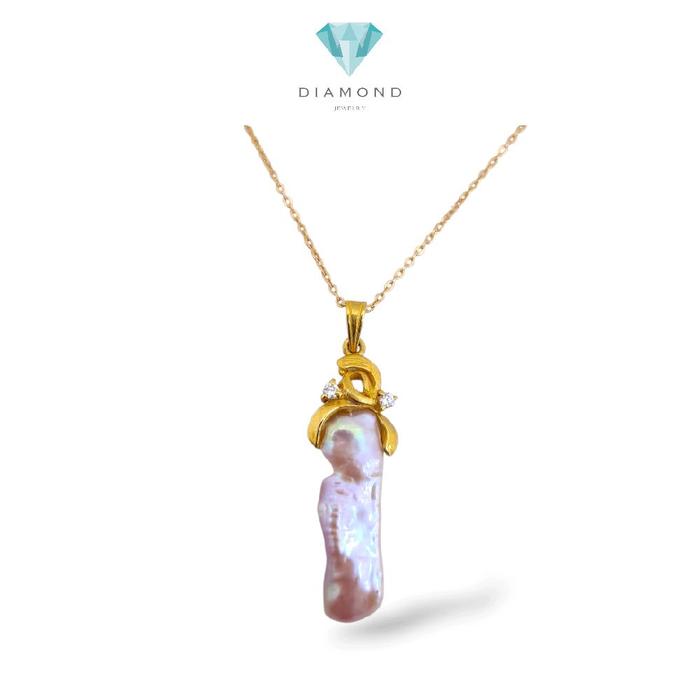 Gold Biwa Stick Pearl 23K / Liontin Biwa Stick Pearl 23K / Diamond Jewelry / 246LMSWP5
