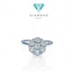 Fleur diamond ring 18k white gold-Diamond Jewelry