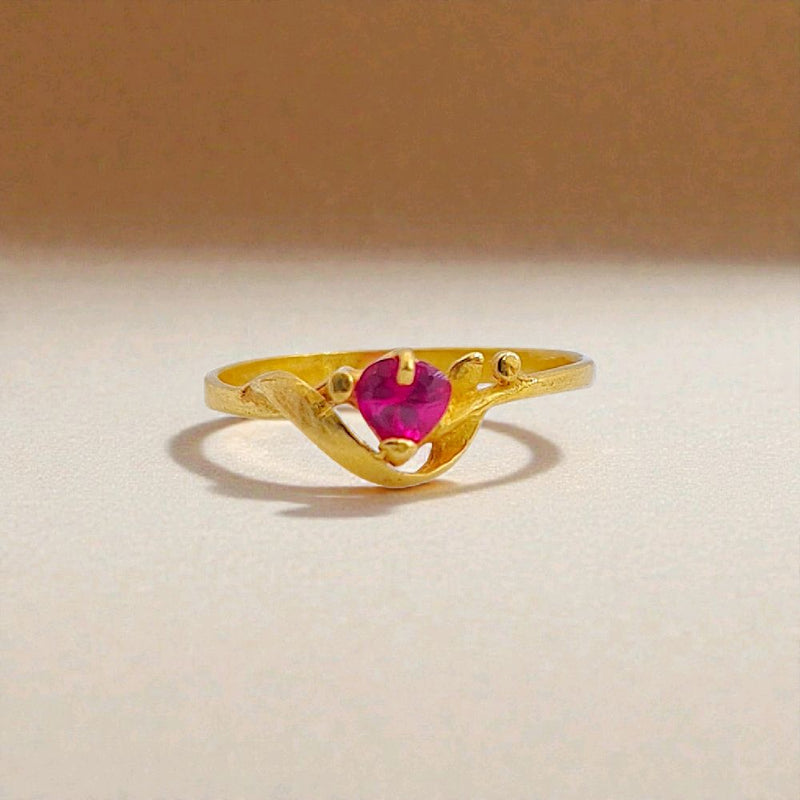 Pink Love Gold Ring 23K / Cincin Emas Love Pink 23K / 92CMSWP2