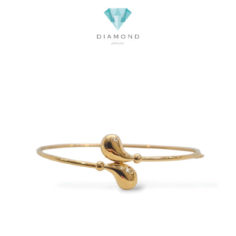 Tear Drop Bangle Gold Bracelet 16K / Gelang Emas Tear Drop 16K / Diamond Jewelry / 481GMS329LS