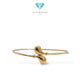 Tear Drop Bangle Gold Bracelet 16K / Gelang Emas Tear Drop 16K / Diamond Jewelry / 481GMS329LS