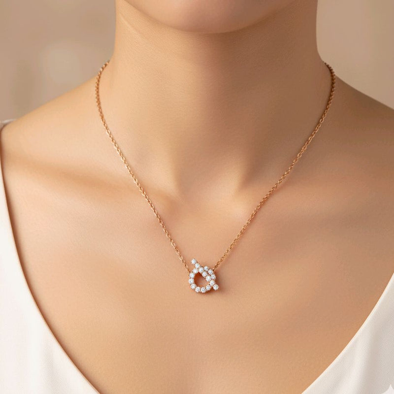 Finesse Diamond Necklace 18K / Kalung Berlian Finesse 18K / Diamond Jewelry 130KBD95100AB -HT