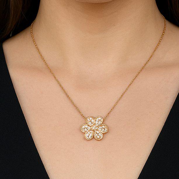 Frivole Diamond Necklace 18K / Kalung Berlian Frivole 18K / Diamond Necklace-HT-406KBD15000RY-HT