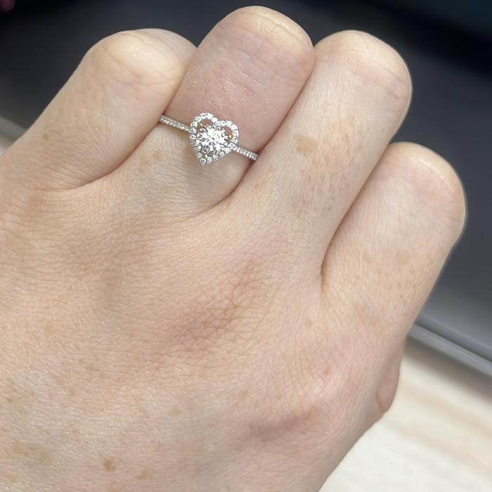 Heart solitaire liz diamond ring 18k-Diamond Jewelry