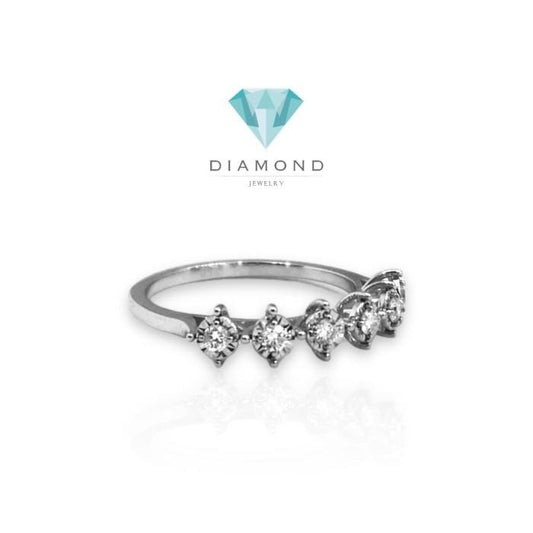 Cincin berlian 6 berlian listring 18k/diamond ring listring stacking ring -Diamond Jewelry