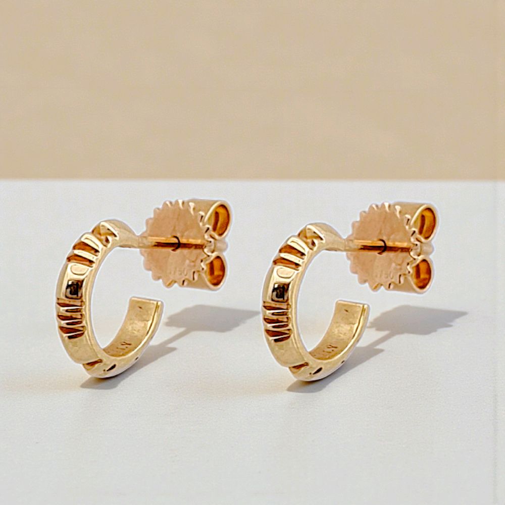 Atlas Hoop Earring 18K / Anting Hoop Atlas 18K / Diamond Jewelry 398ABD231RY - HT