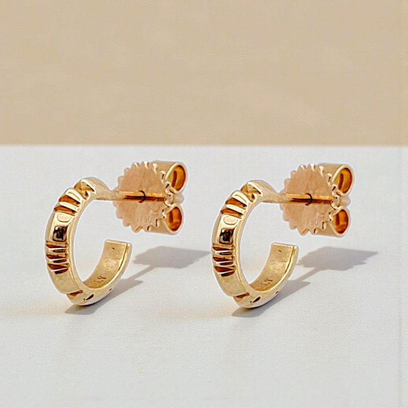 Atlas Hoop Earring 18K / Anting Hoop Atlas 18K / Diamond Jewelry 398ABD231RY - HT