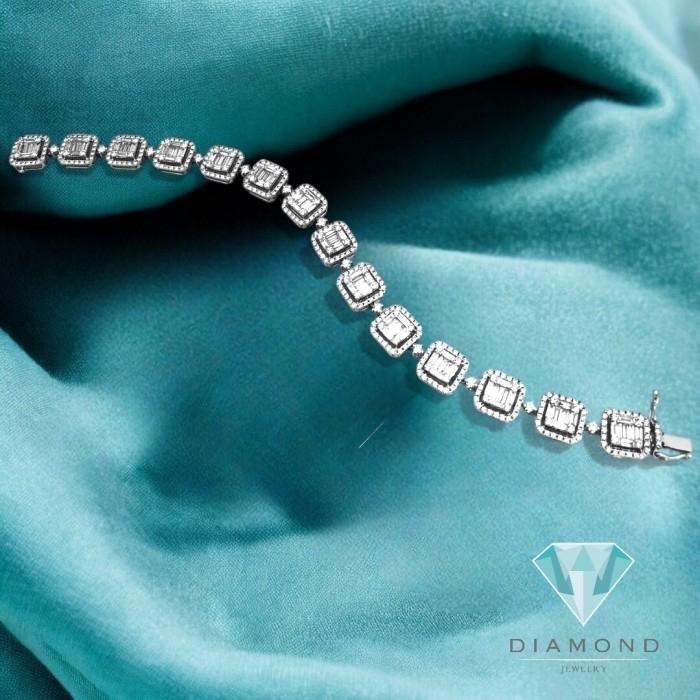 Gelang berlian baguette 18K Diamond Jewelry