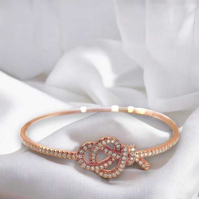 Bracelet Hinged 18K / Diamond Jewelry-401GBDDM10366LS-HT