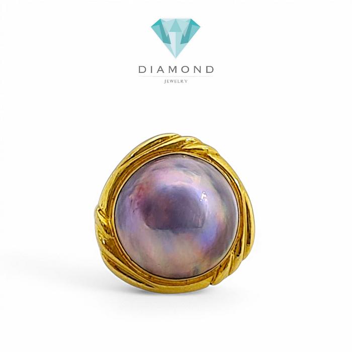 Black Blistar Pearl Ring 18K / Diamond Jewelry