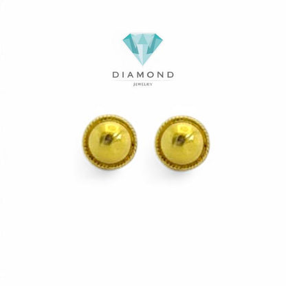 Anting Mas Small Bulat 23K-Diamond Jewelry