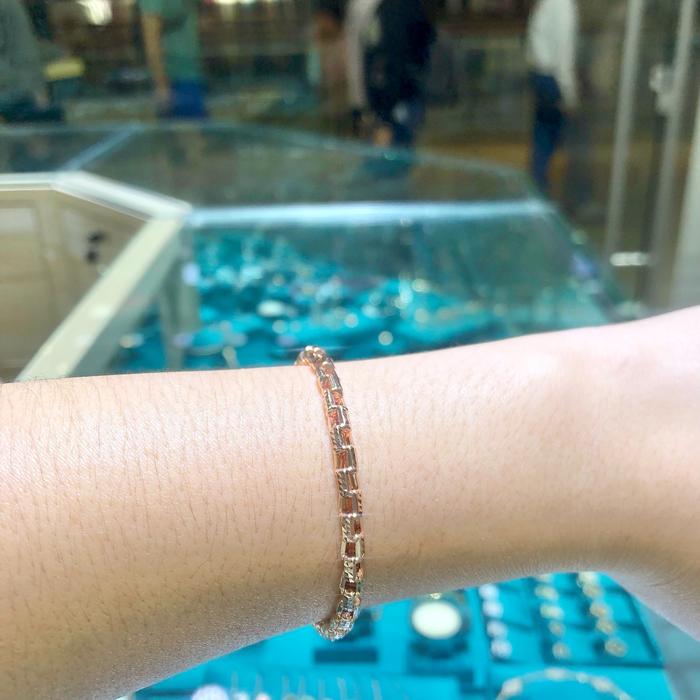 Blockchain rosegold bracelet gelang emas 18k-Diamond Jewelry