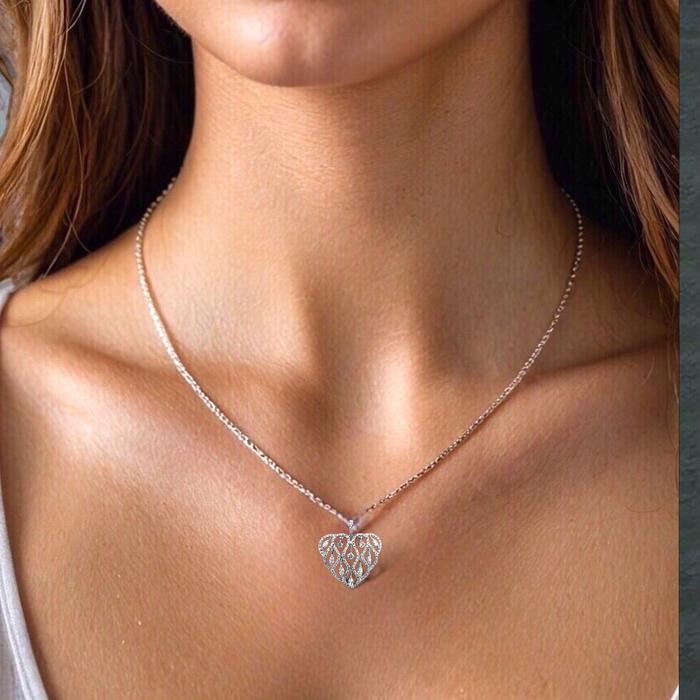 Heart Fountain Diamond Necklace/Pendant