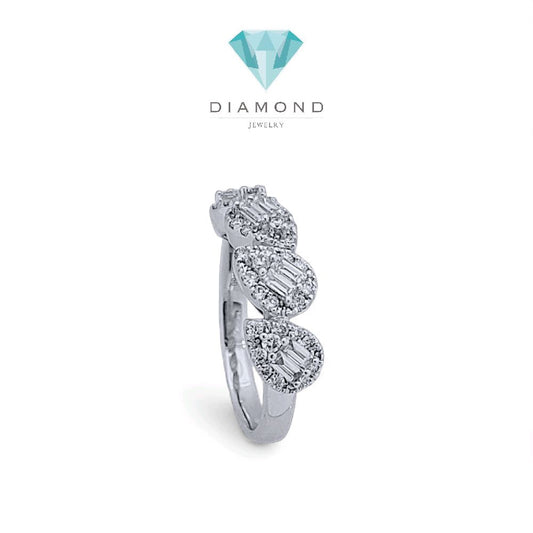 Tear Drop Diamond Ring 18K / Cincin Berlian Tear Drop 18K / Diamond Jewelry 374CB7700KVLS - HT