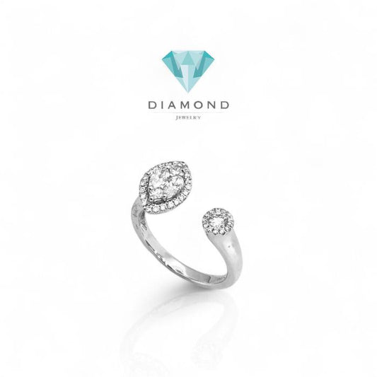 Cincin Diamond Duo marqui oval/ Diamond ring duo oval marqui 18k