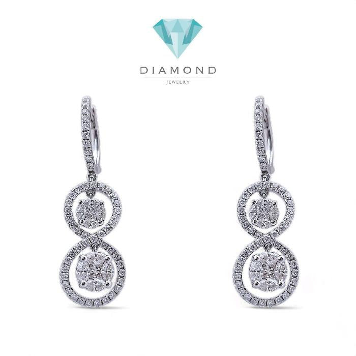 Infinty Diamond Earring 18K / Diamond Jewelry