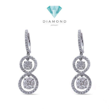 Infinty Diamond Earring 18K / Diamond Jewelry