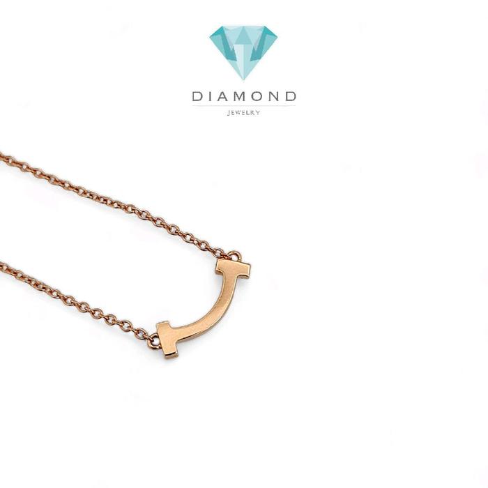 Small Smile Necklace 18K / Diamond Jewelry 394KBD266RY