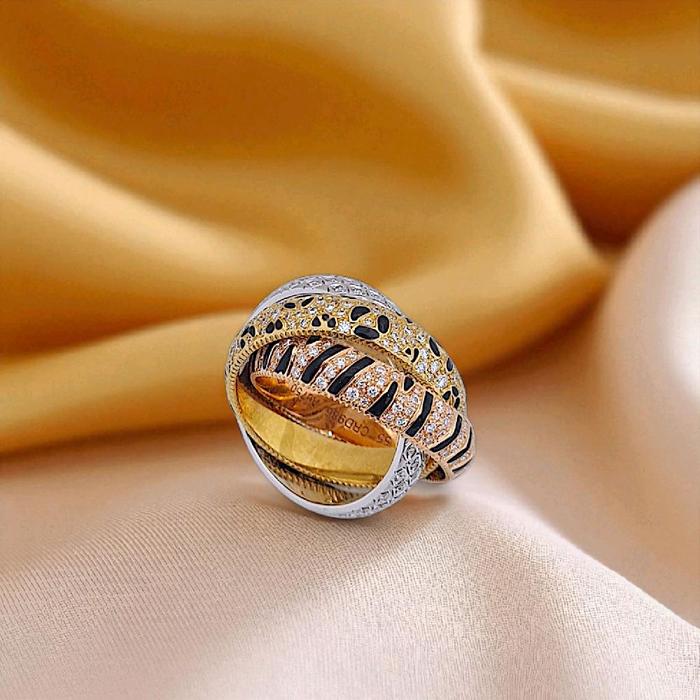 Trinity Animal Diamond Ring 18K / Cincin Trinity Animal Berlian 18K / Diamond Jewelry 395CBD38000RY